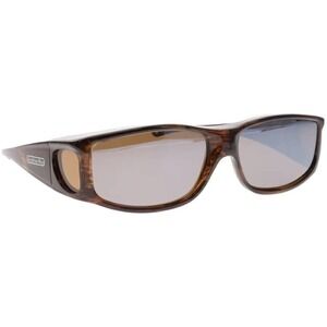 JONATHAN PAUL Polarized Sunglasses Fitovers Jett Brown Marble Amber JT002A Large